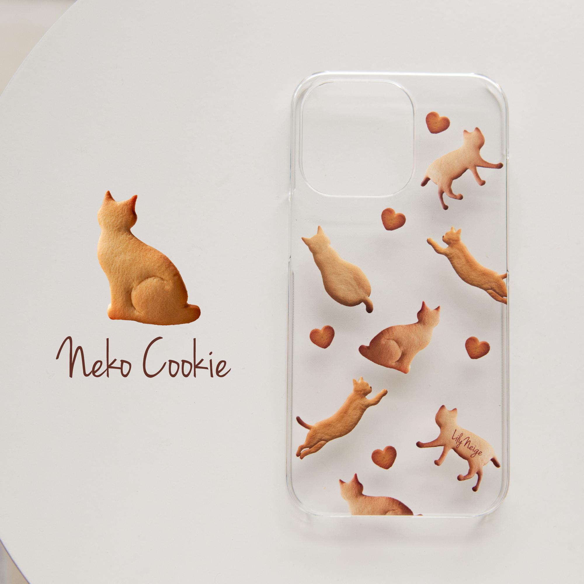 猫のクッキーのスマホケース　美味しそうな猫クッキー　スマホカバー　xperia アンドロイド　iPhone1枚目の画像