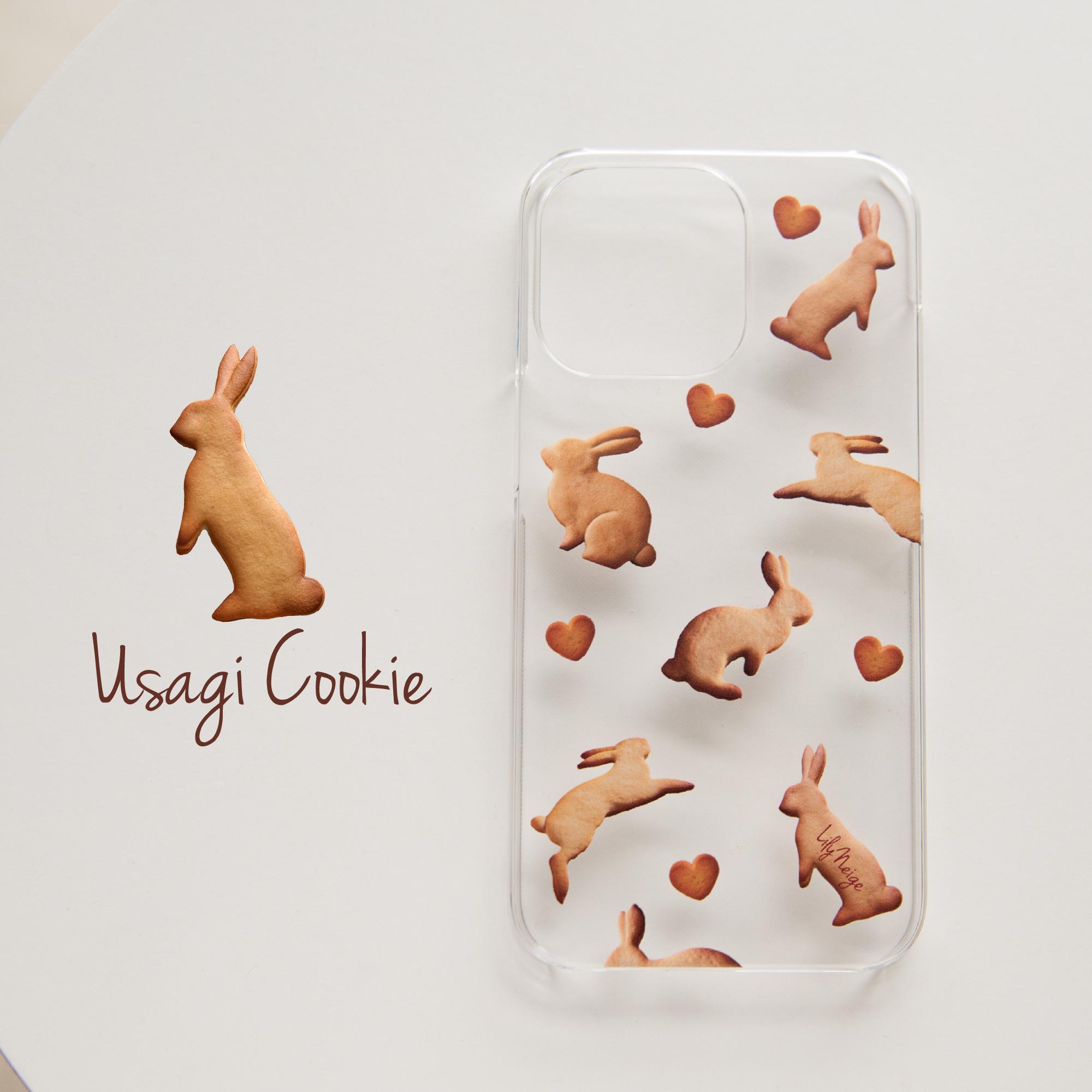 うさぎのクッキーのスマホケース　スマホカバー　美味しそうなクッキー柄1枚目の画像