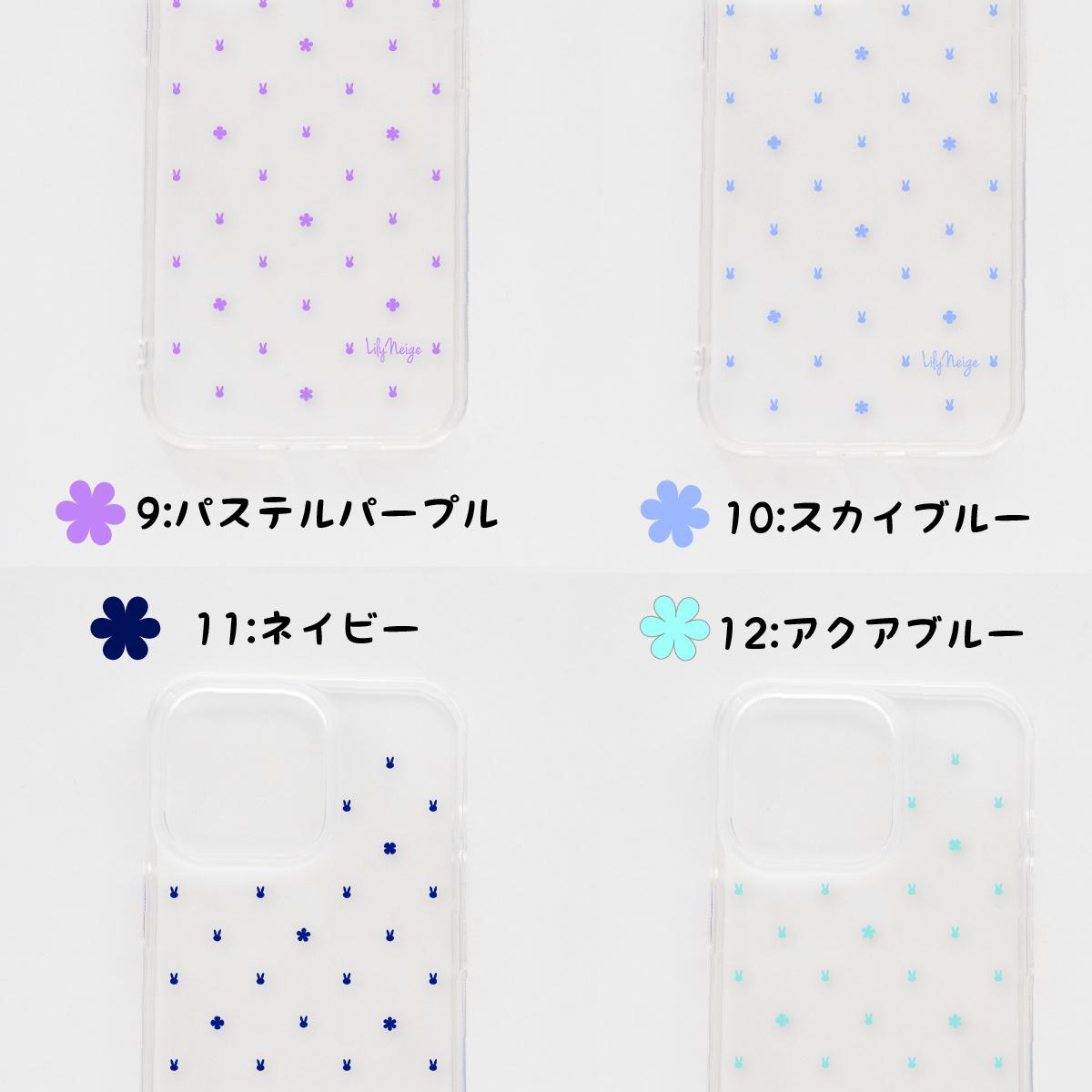 送料無料 ❤︎ 17カラー うさぎとお花のドット スマホケース iPhone android | 5枚目